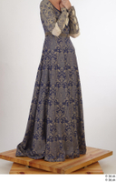  Photos Woman in Historical Dress 1 15th Century Medieval Clothing blue dress leg lower body 0008.jpg